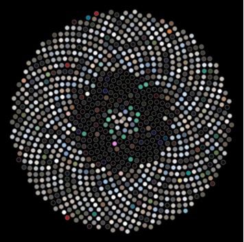 図 1. sunflower layout を使った視覚化
