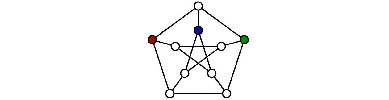 Petersen (ピーターセン) グラフにおける大きさ 3 の支配集合